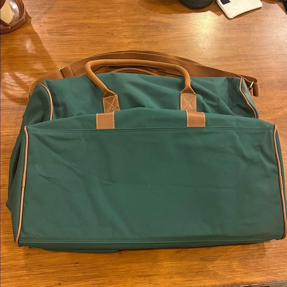 Polo Ralph Lauren Vintage Duffle Bag Travel Luggage green canvas
